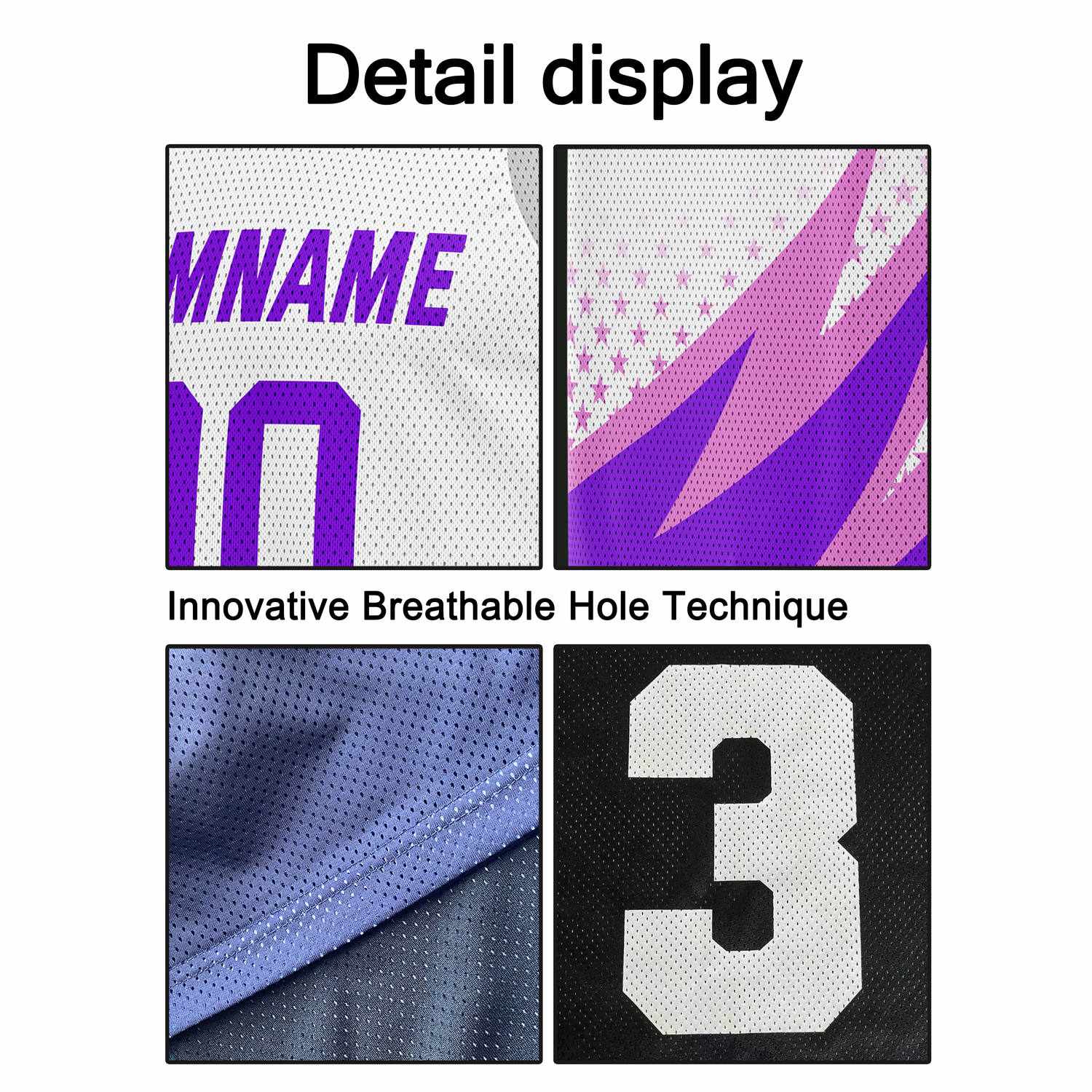 Custom Reversible Basketball Jersey for Individuals & Teams – White, Purple & Pink | Vosoli