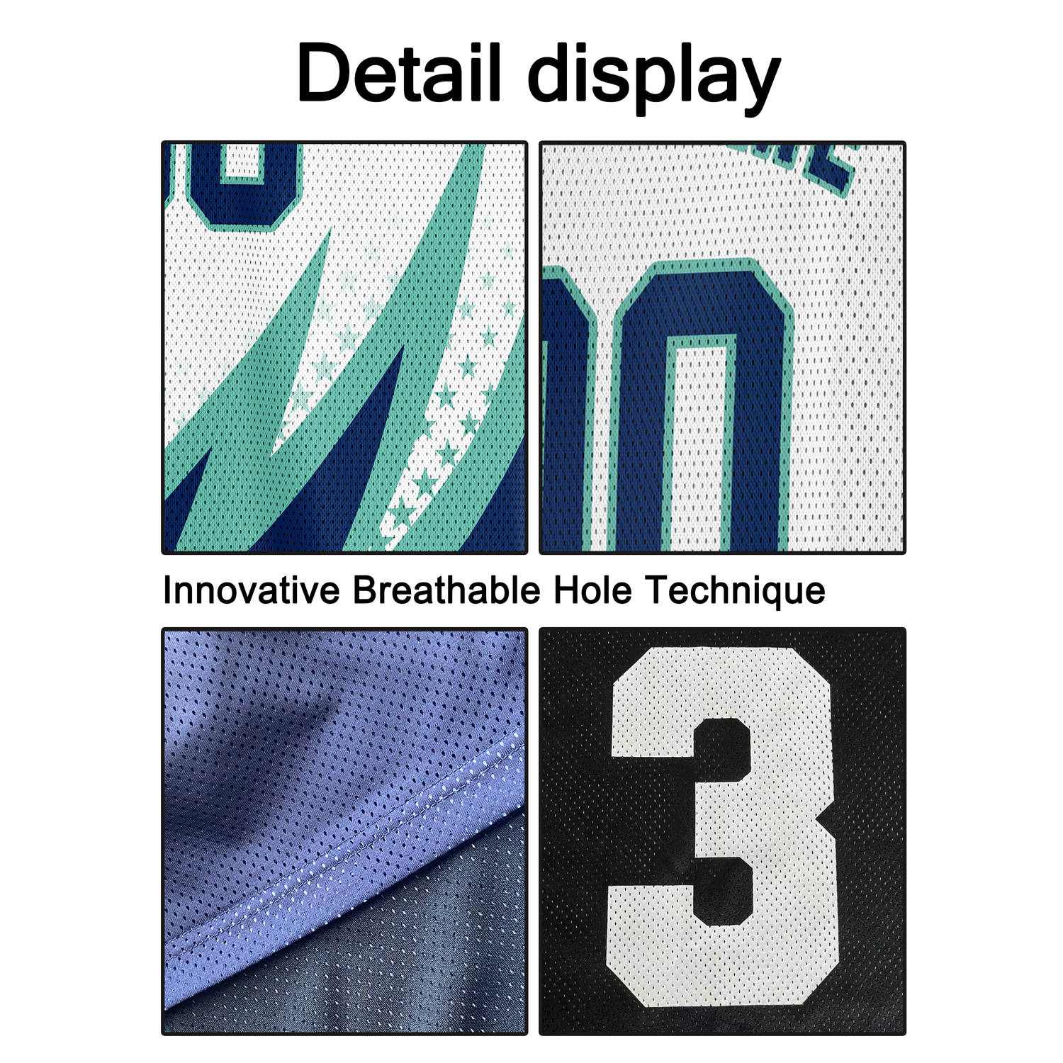 Custom Reversible Basketball Jersey for Individuals & Teams – White, Teal & Navy | Vosoli