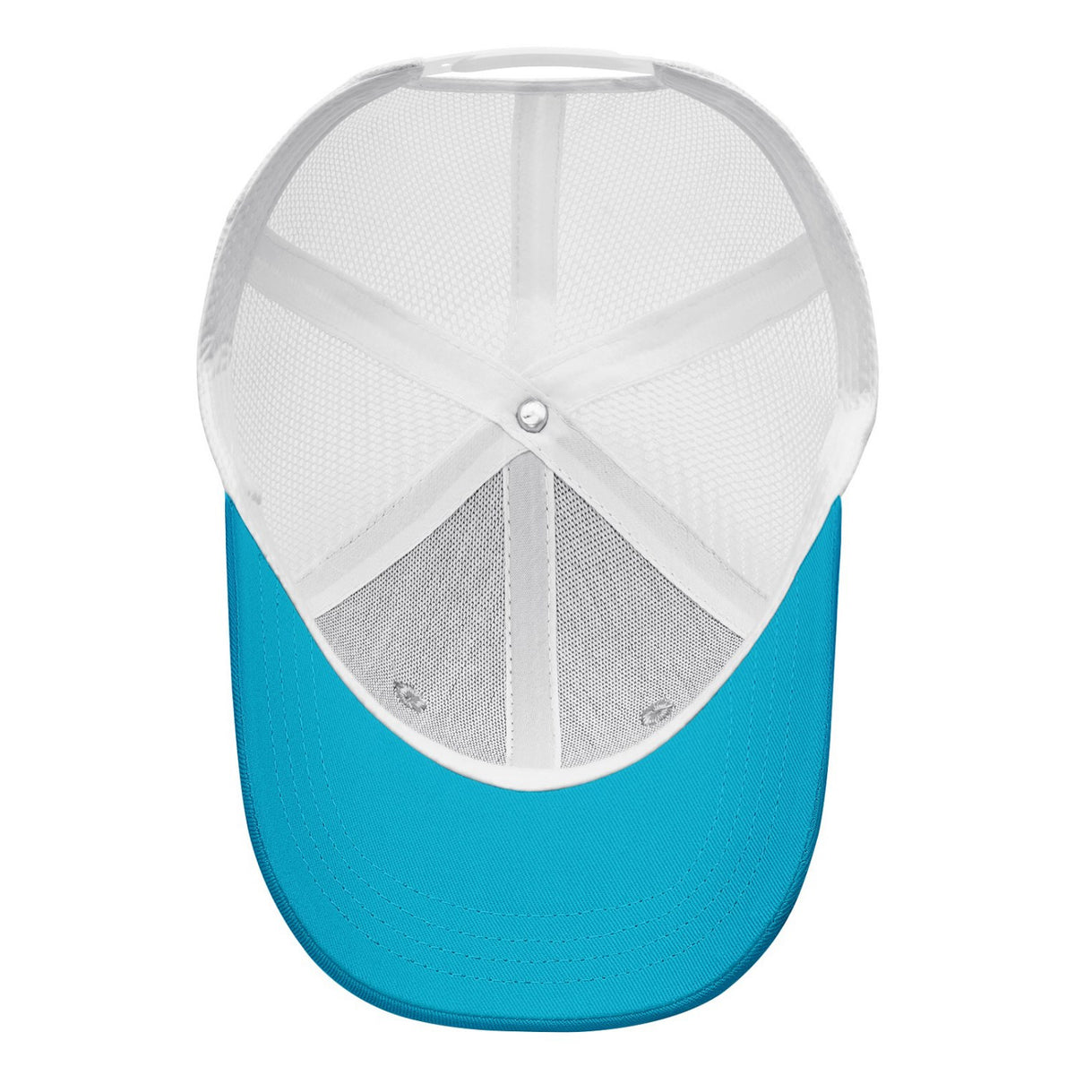 Vosoli White & Turquoise Color-Block Trucker Hat - Unisex Custom 3D Embroidery or Print