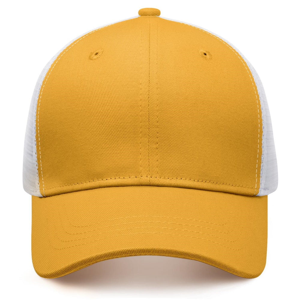 Vosoli Yellow White Mesh Trucker Cap - Custom Embroidered Personalized Hat