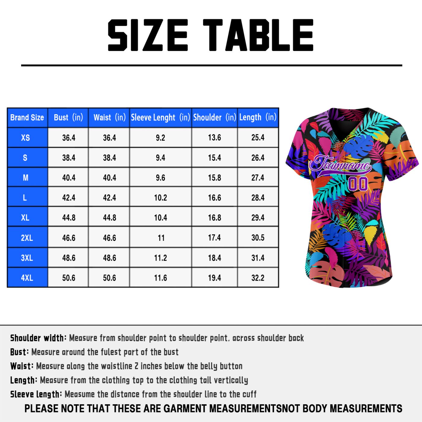 Women's Custom Multicolor Tropical Leaf Baseball Jersey - Personalized Black Team Uniform with Name & Number