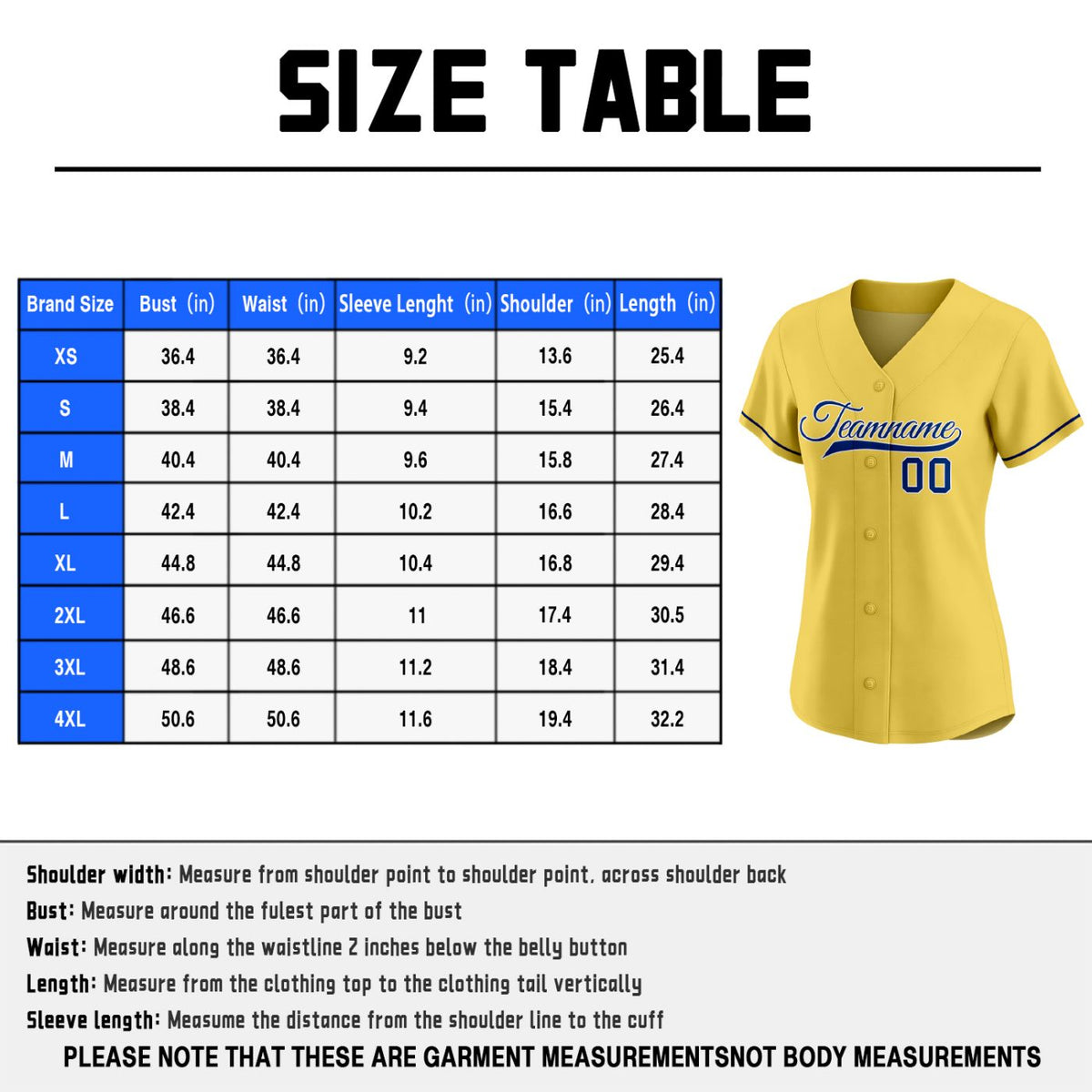 Women's Custom Yellow Baseball Jersey - Personalized Team Softball Shirt