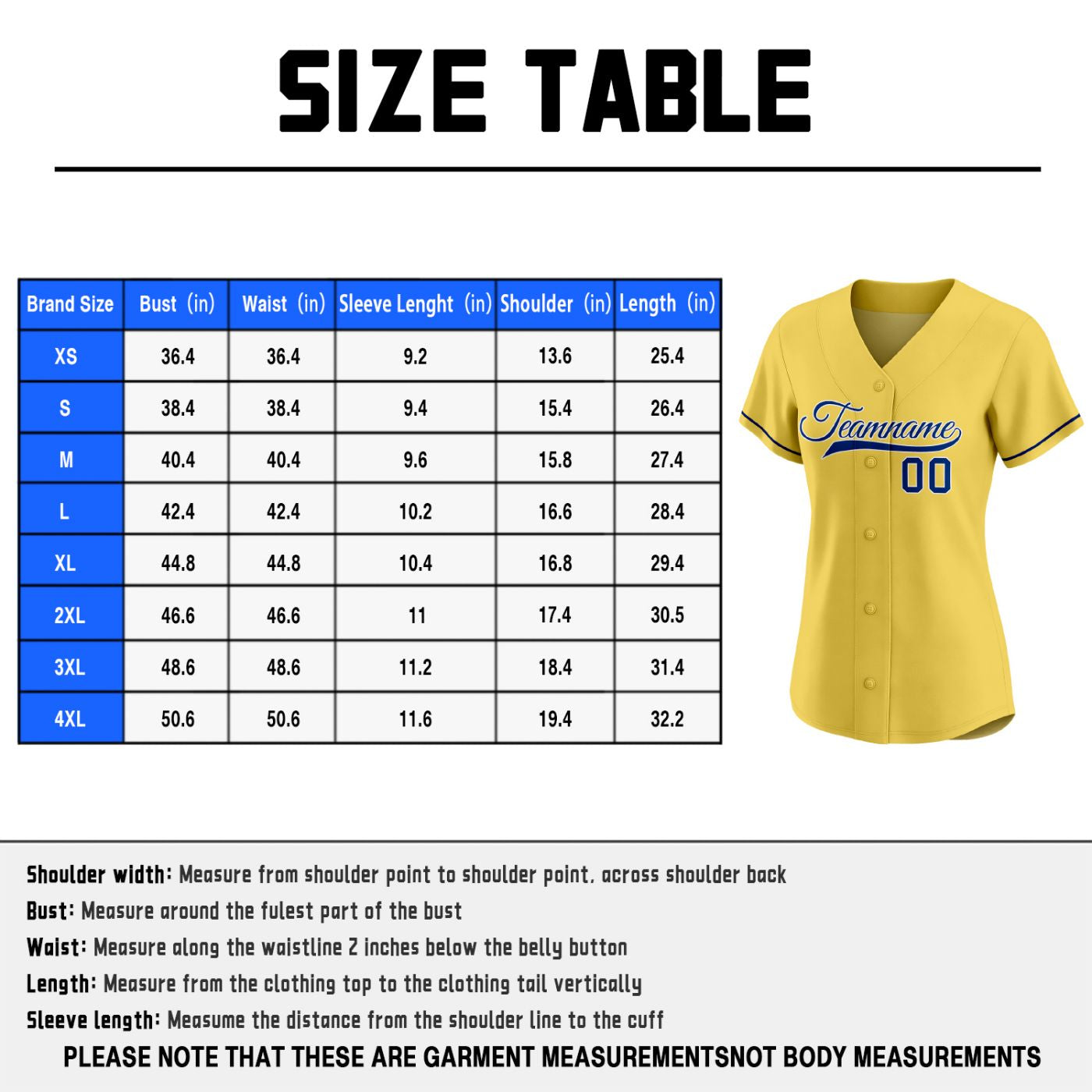 Women's Custom Yellow Baseball Jersey - Personalized Team Softball Shirt