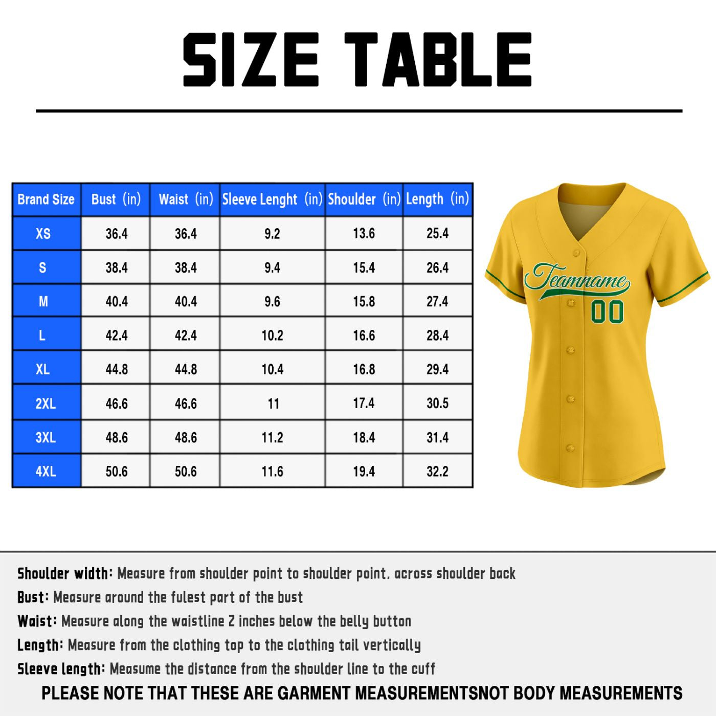 Women's Custom Yellow Baseball Jersey - Personalized Team Softball Shirt