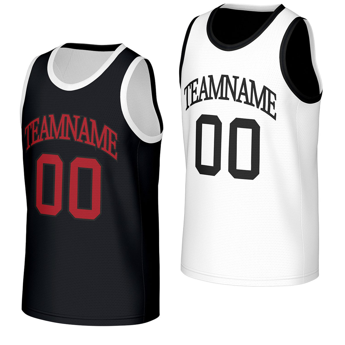 youth basketball jerseys with names black white reversible by Vosoli, personalized team name, number &amp; logo, breathable mesh dual sided basketball jersey for youth team games